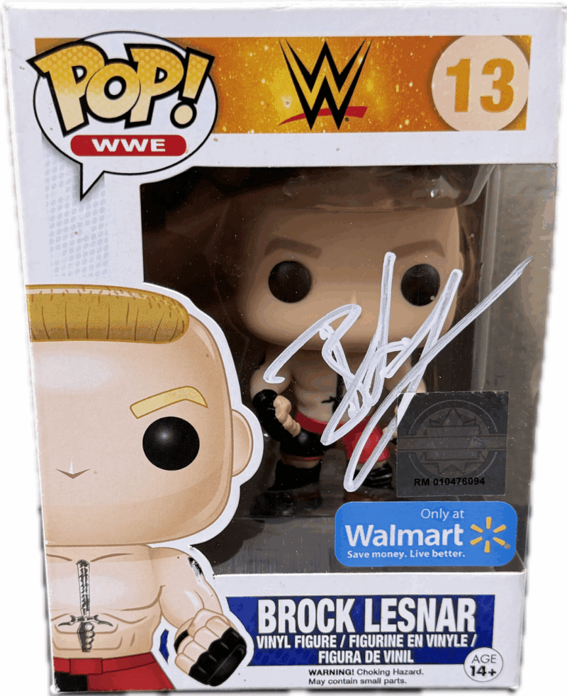 Brock Lesnar Signed Autographed Funko POP 13 JSA Authenticated White WA549408