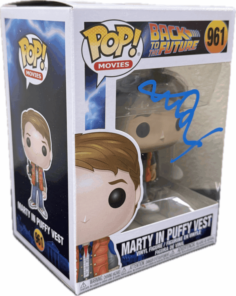 Michael J Fox Marty McFly Signed Back to The Future POP Figure 961 JSA Blue - Image 2
