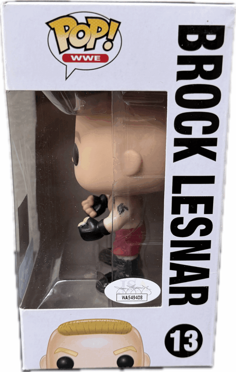 Brock Lesnar Signed Autographed Funko POP 13 JSA Authenticated White WA549408 - Image 2