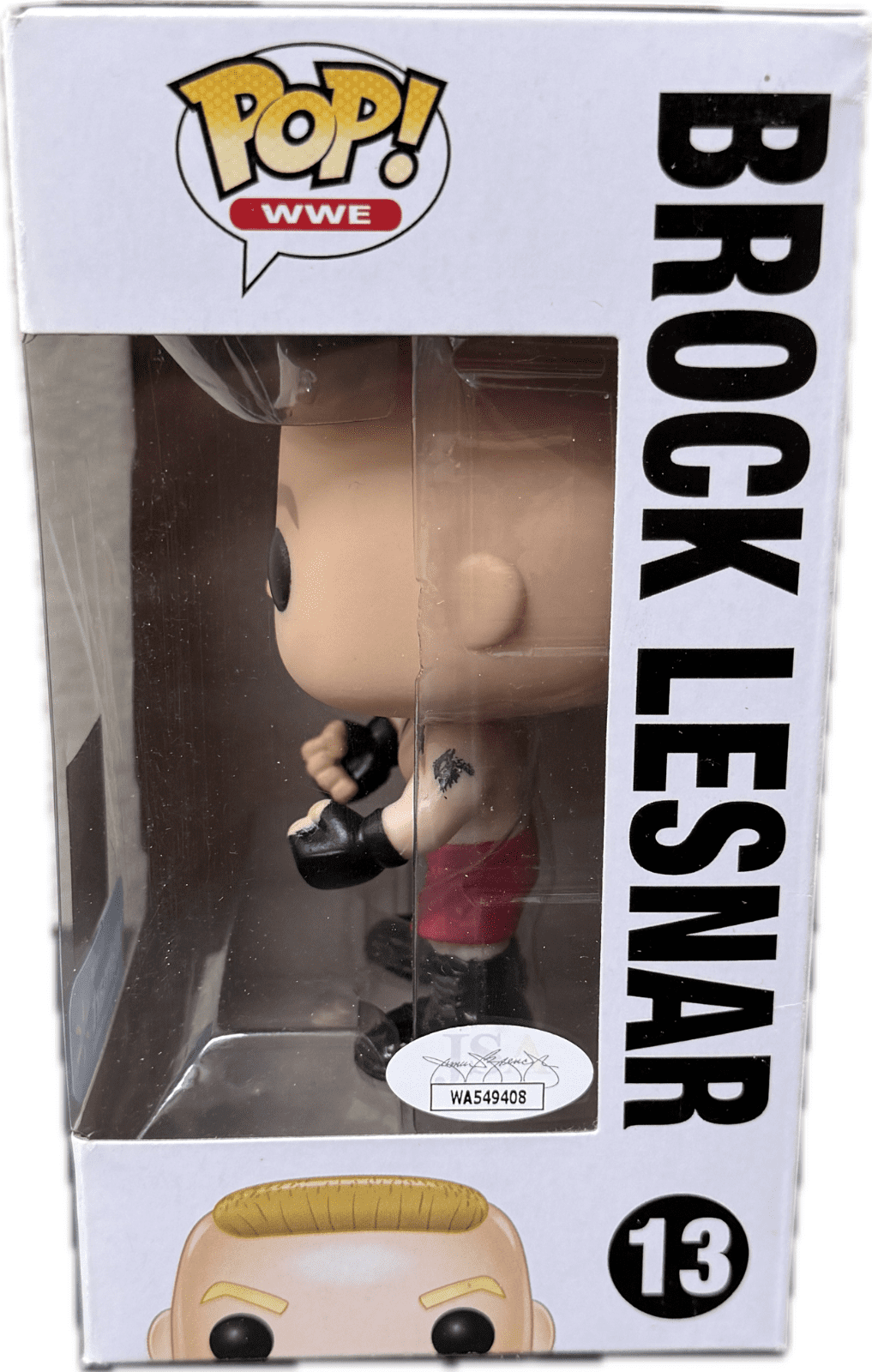 Brock Lesnar Signed Autographed Funko POP 13 JSA