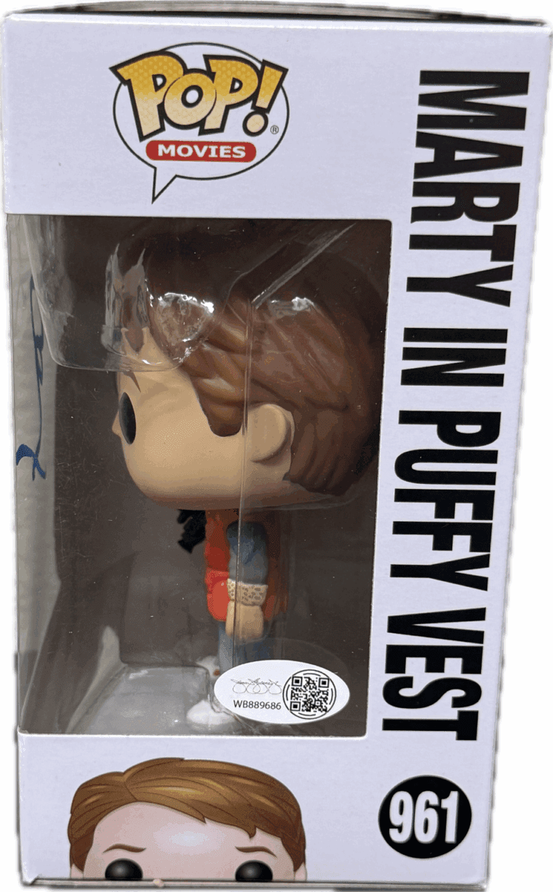 Michael J Fox Marty McFly Signed Back to The Future POP Figure 961 JSA Blue - Image 3