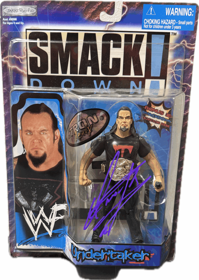 Undertaker Signed Autographed Jacks Pacific Smack Down Action Figure JSA