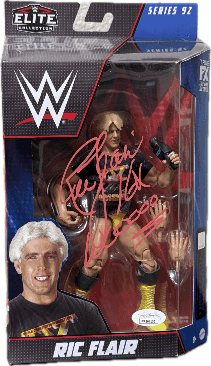 Ric Flair Signed Autographed Elite Series 92 Action Figure JSA RED 16x Wooooo