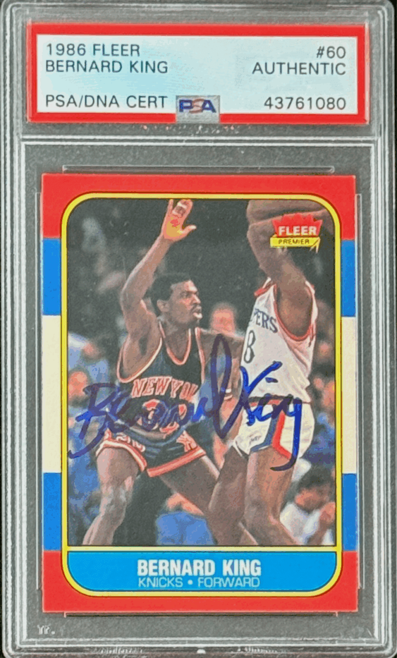 Bernard King Signed Autographed 1986-87 Fleer Card #60 PSA 43761080
