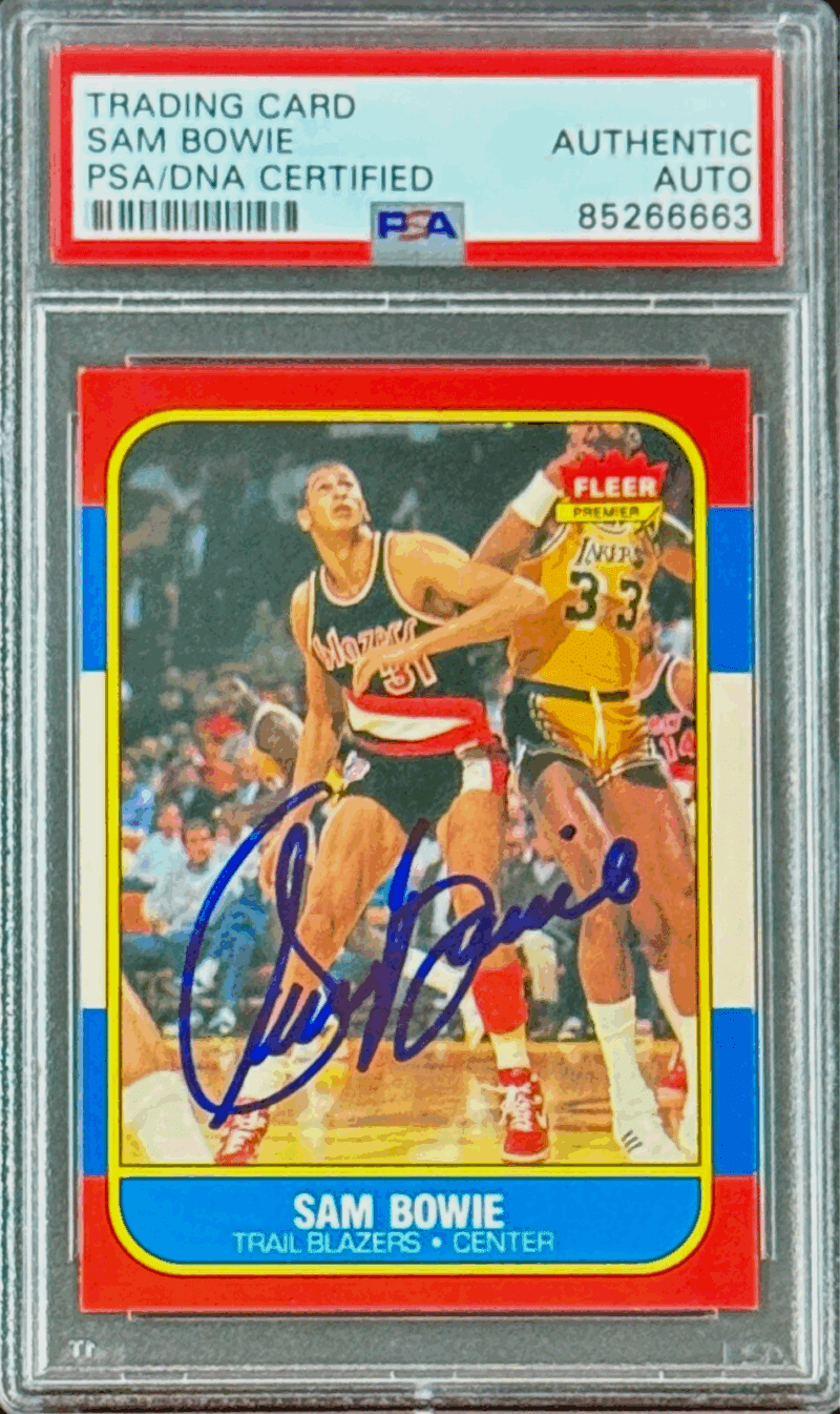 Sam Bowie Signed Autographed 1986-87 Fleer Card #13 PSA 85266663
