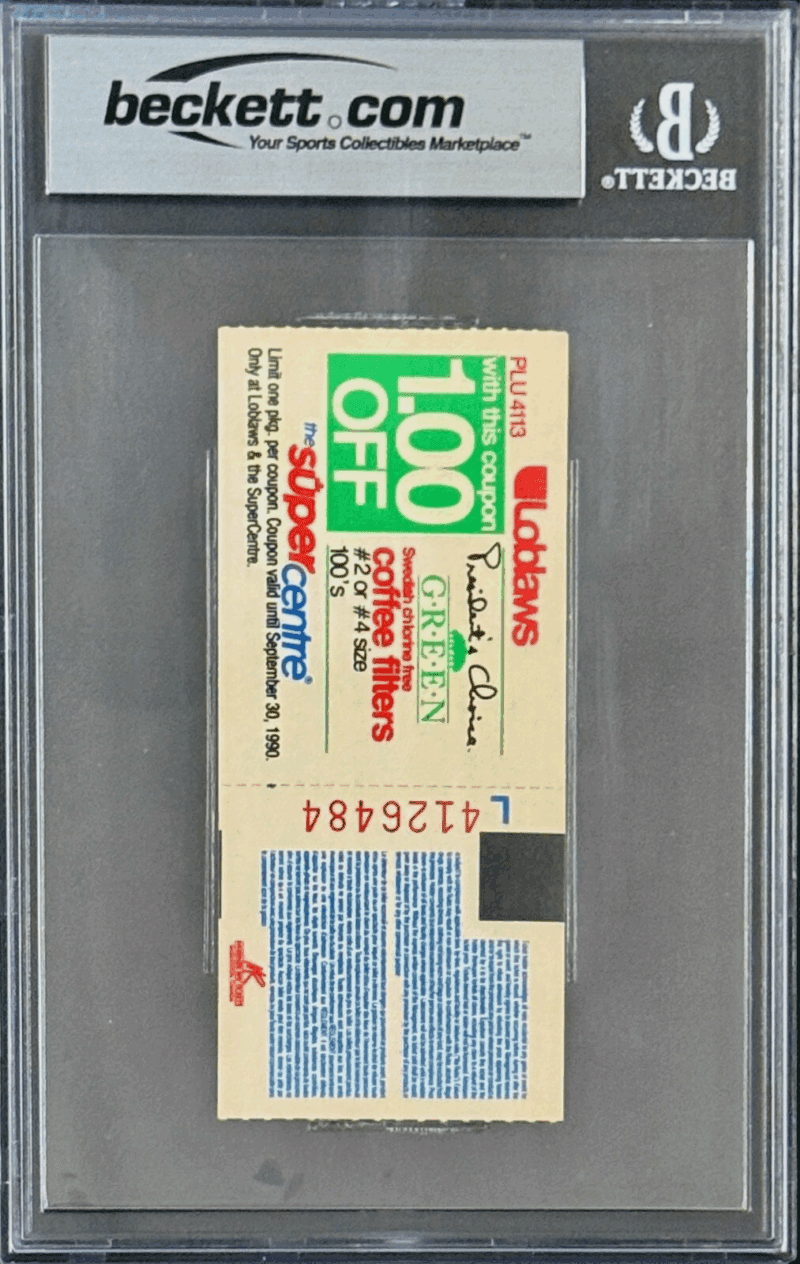 Hulk Hogan Signed WrestleMania VI Ticket Stub Beckett 8 NM-MT Ultimate Warrior - Image 3