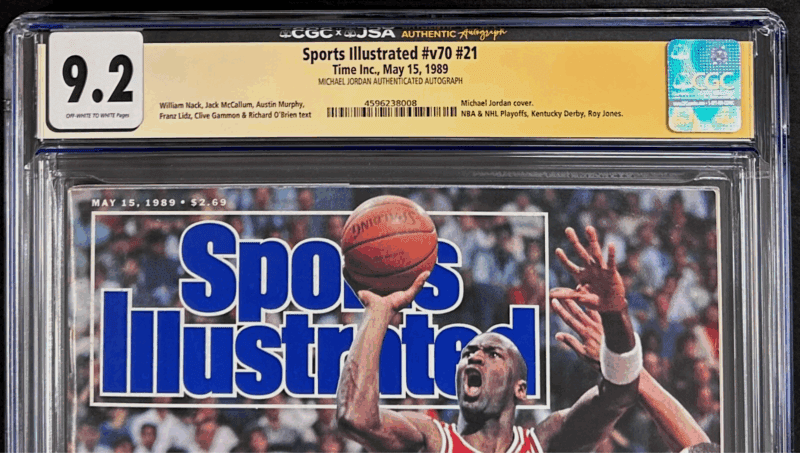 Michael Jordan Signed Sports Illustrated Newsstand Magazine 5/15/89 CGC 9.2 JSA - Image 3