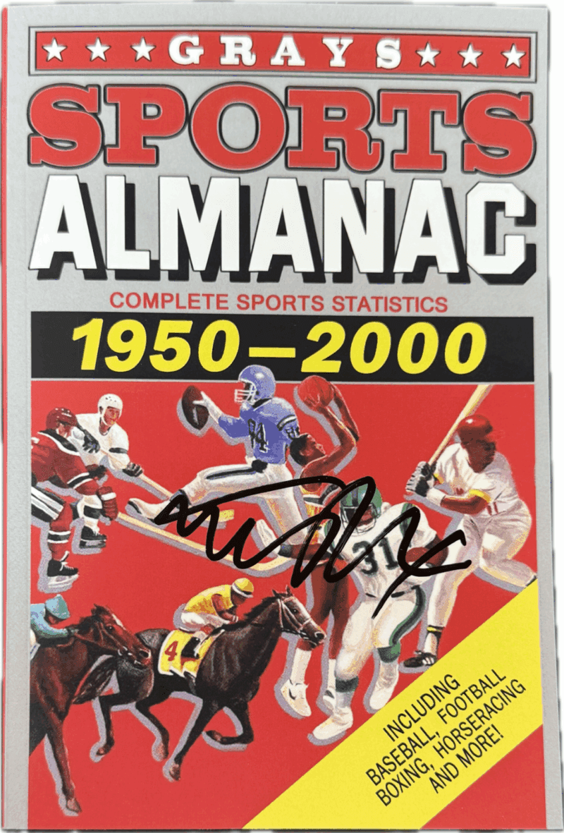 Michael J. Fox Signed Marty McFly Back to the Future Sports Almanac JSA Authen