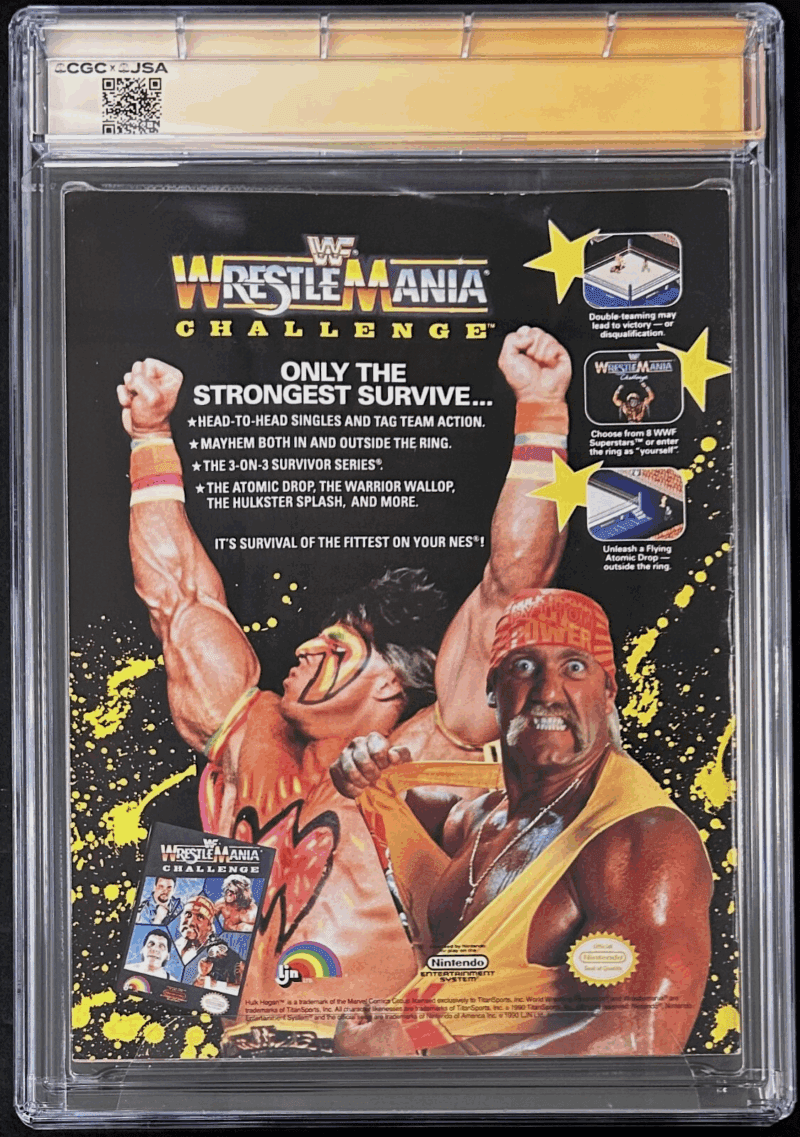 Hulk Hogan & SGT. Slaughter Signed WWF WrestleMania VII Program CGC 8.5 JSA - Image 4