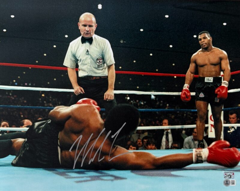 Mike Tyson Autographed Signed 16x20 Photo Beckett & Tyson Hologram Berbick KO 2