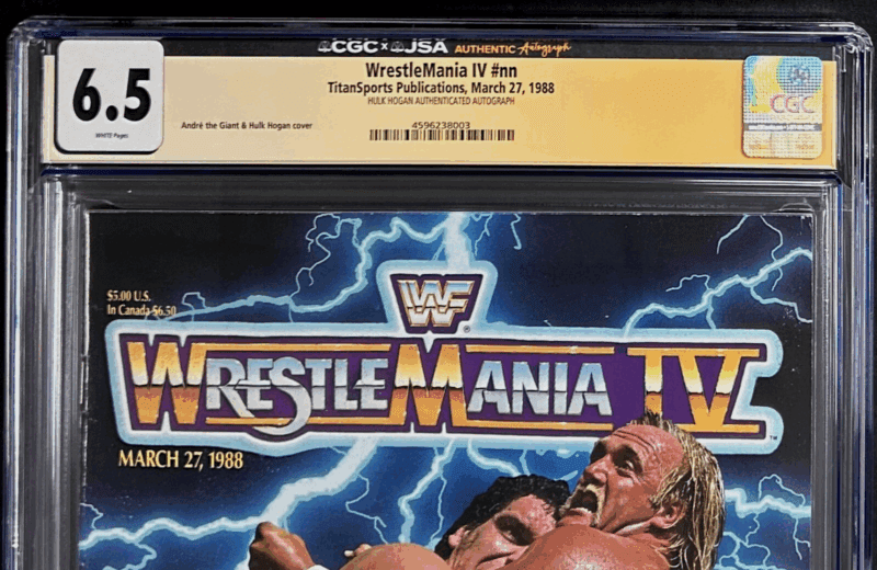 Hulk Hogan Signed Autographed WWF WrestleMania IV Program CGC 6.5 JSA - Image 3