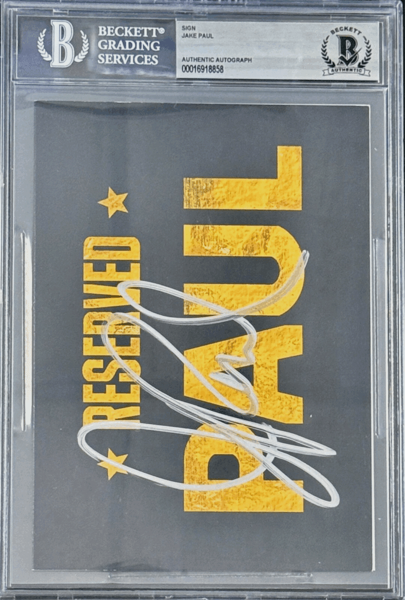 Jake Paul Signed Reserved Sign from Tyson vs Paul Press Conference Fight Beckett - Image 2