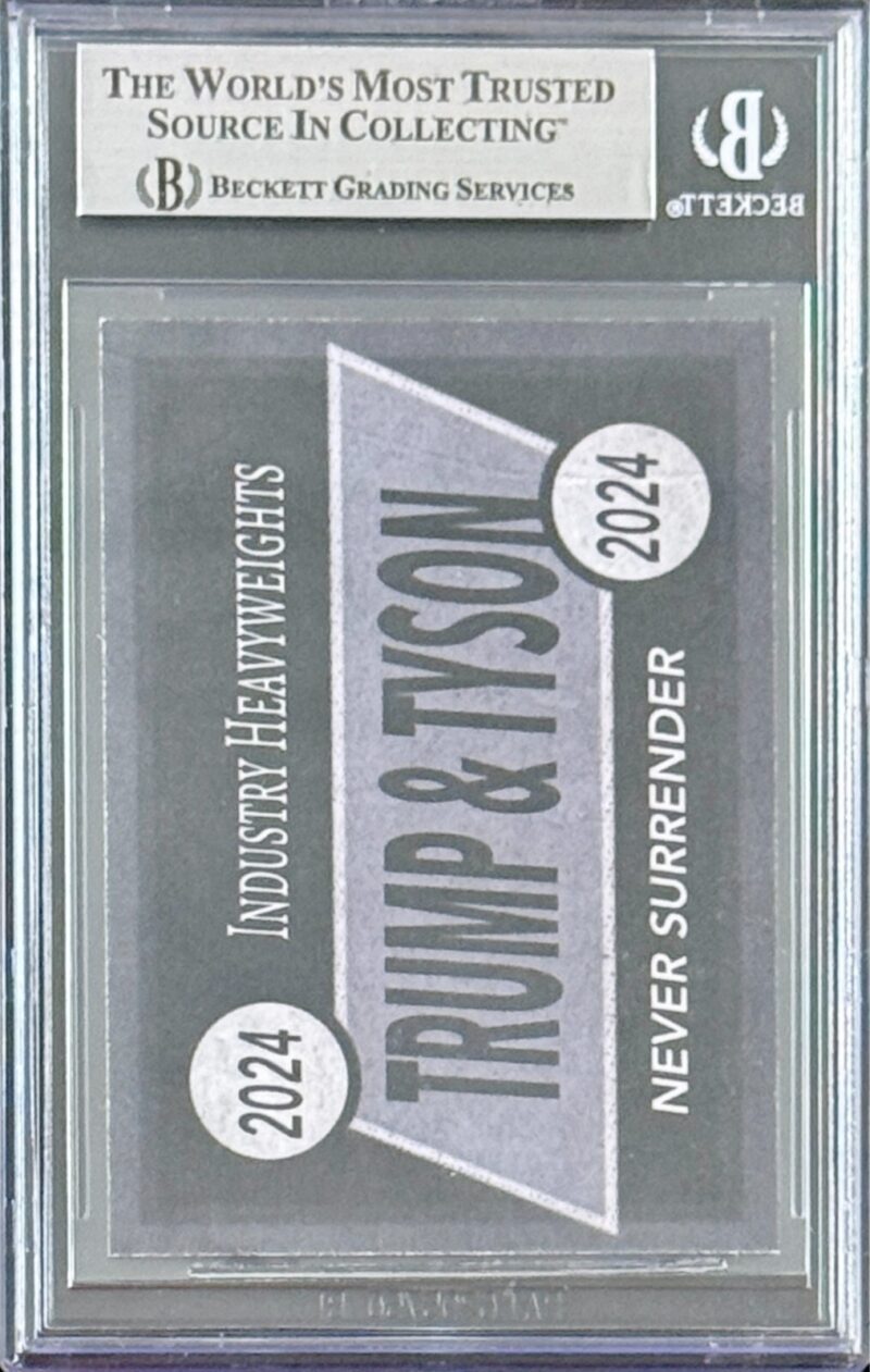 Mike Tyson Signed 2024 Fiterman Exclusive Card Beckett 18051632 President Trump - Image 2