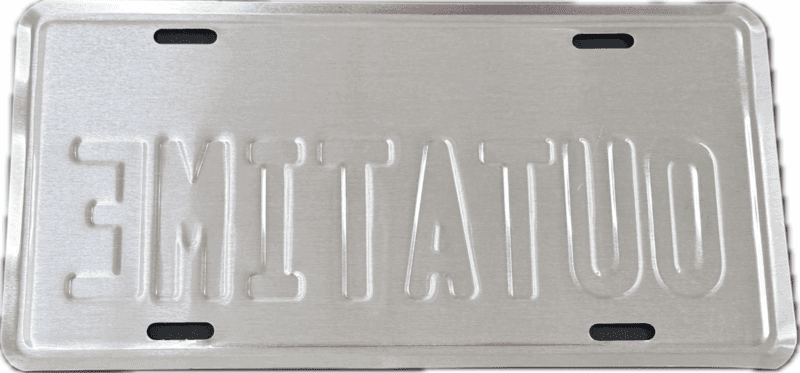 Michael J. Fox Signed Marty McFly Back to the Future License Plate JSA Authen - Image 2