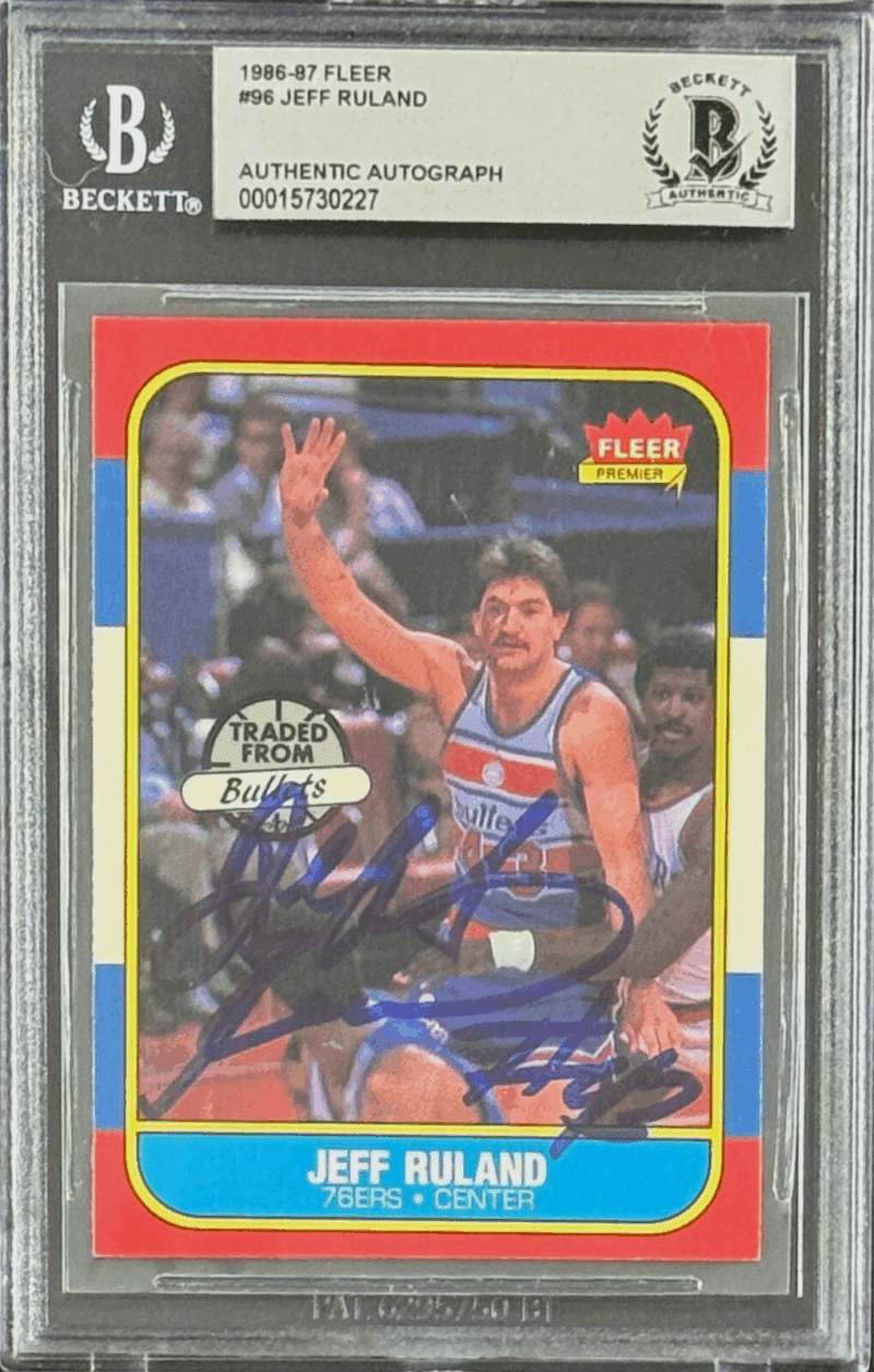Jeff Ruland Signed Autographed 1986-87 Fleer Card #96 Beckett 15730227