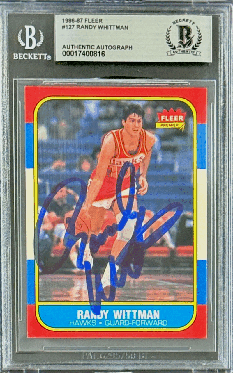 Randy Wittman Signed Autographed 1986-87 Fleer Card #127 Beckett 17400816