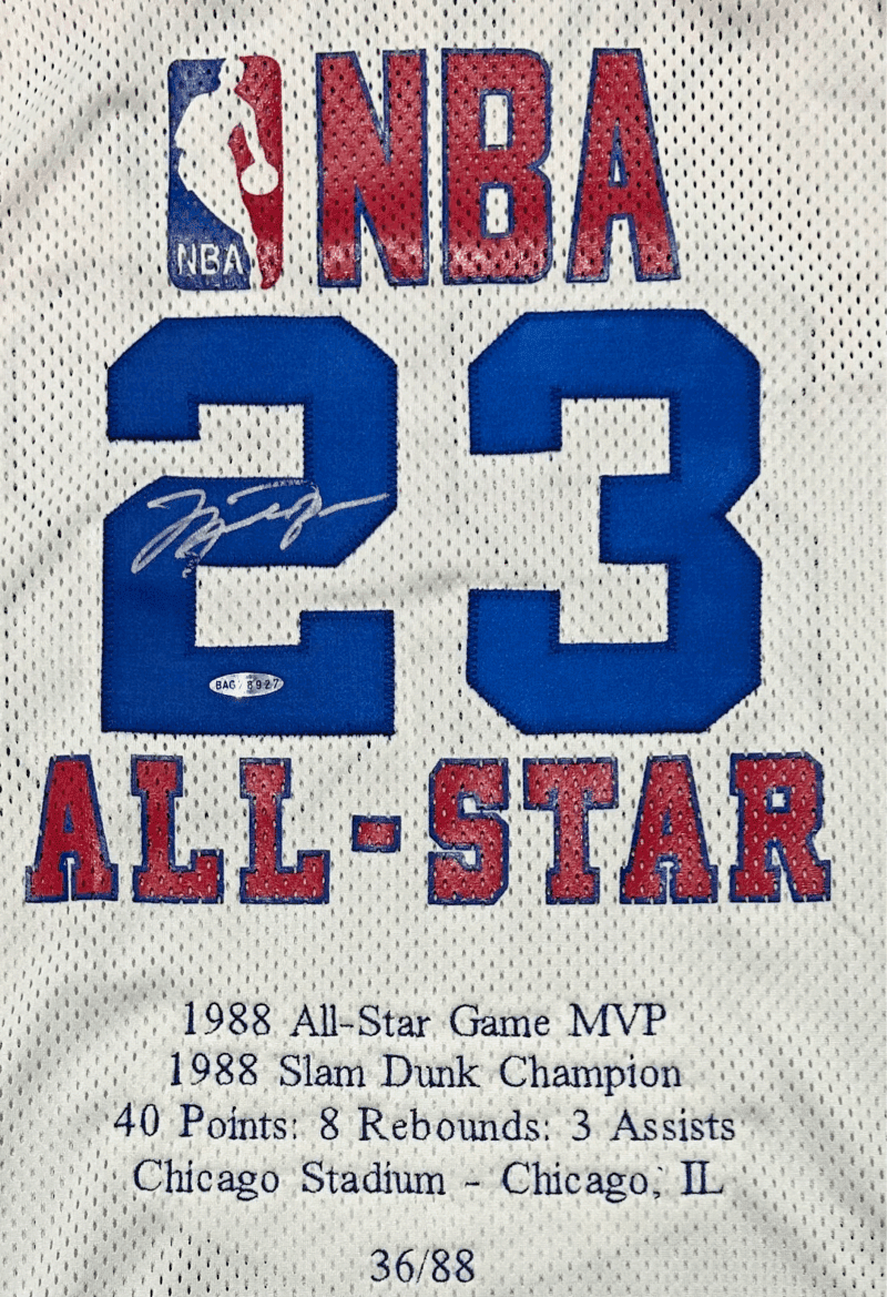 Michael Jordan Signed 1988 NBA All Star Game Jersey 36/88 Upper Deck & GOAT - Image 2