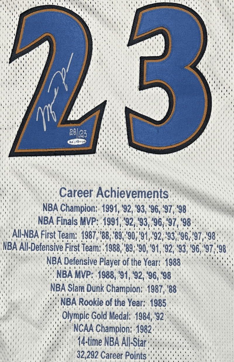 Michael Jordan Signed Washington Wizards White Tribute Jersey Upper Deck & GOAT - Image 4