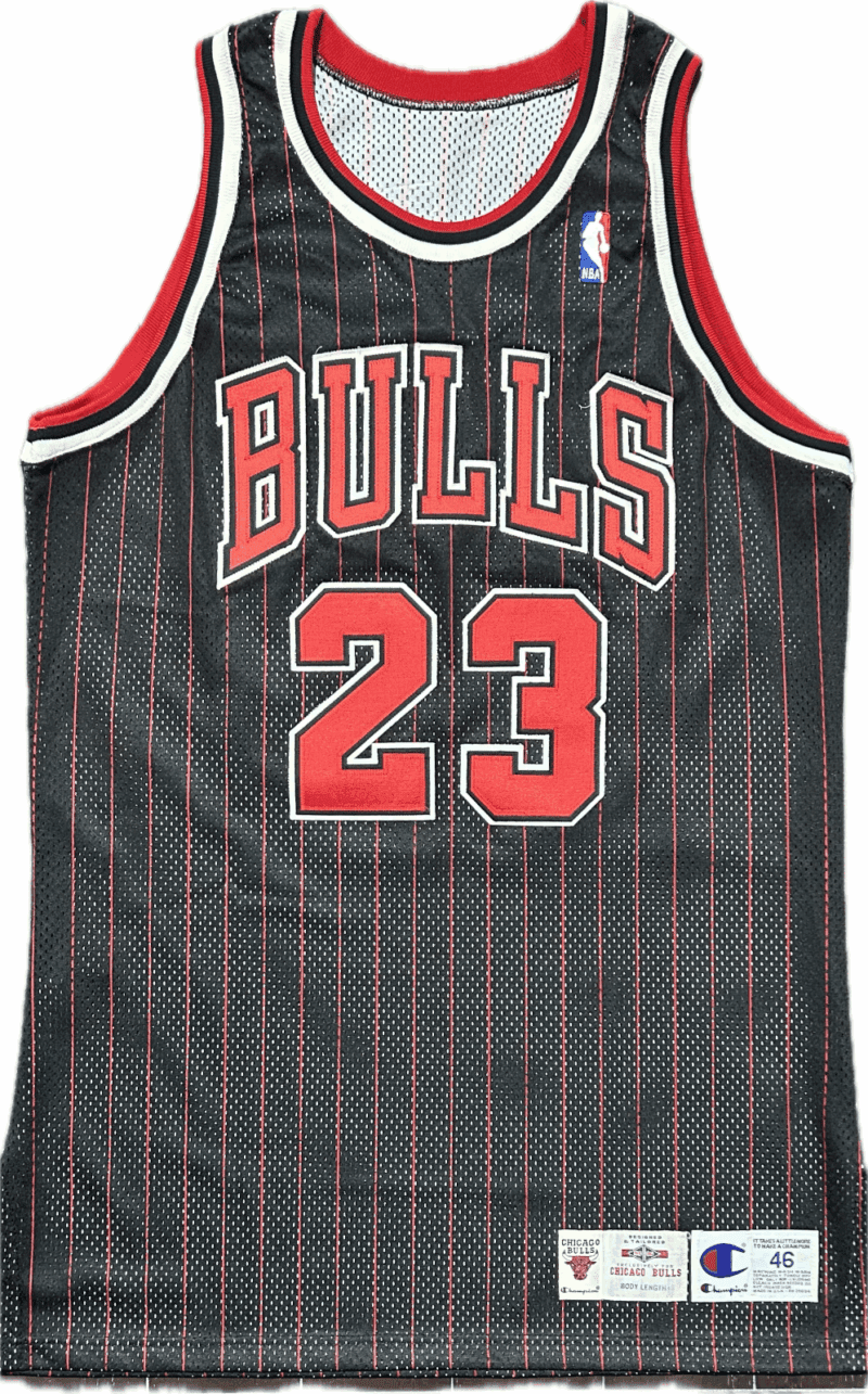 Michael Jordan Signed Chicago Bulls Black Pinstripe Jersey Upper Deck & GOAT - Image 4
