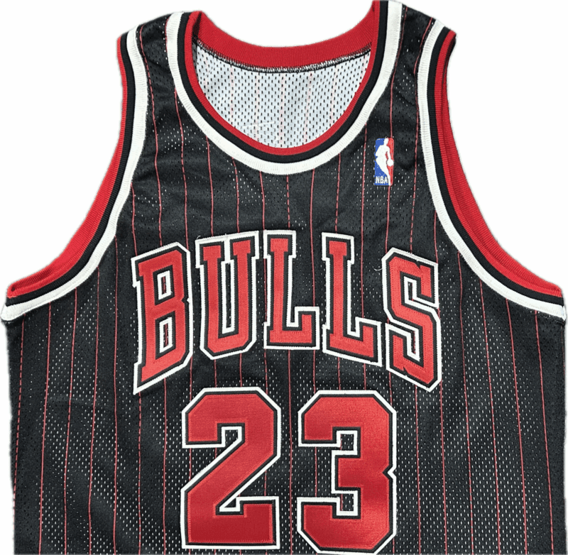 Michael Jordan Signed Chicago Bulls Black Pinstripe Jersey Upper Deck & GOAT - Image 5