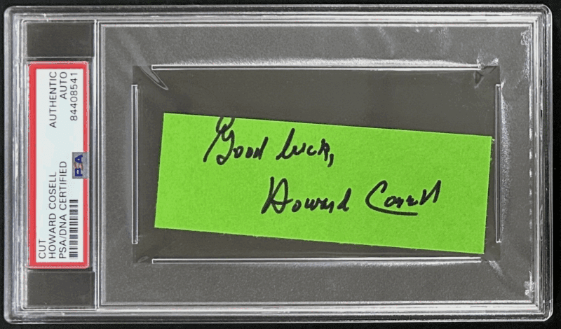Howard Cosell Signed Autographed Cut PSA 84408541