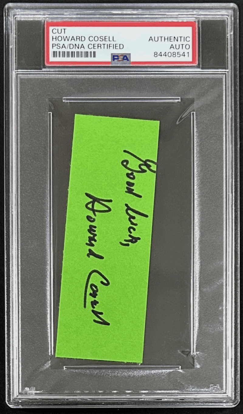 Howard Cosell Signed Autographed Cut PSA 84408541 - Image 2