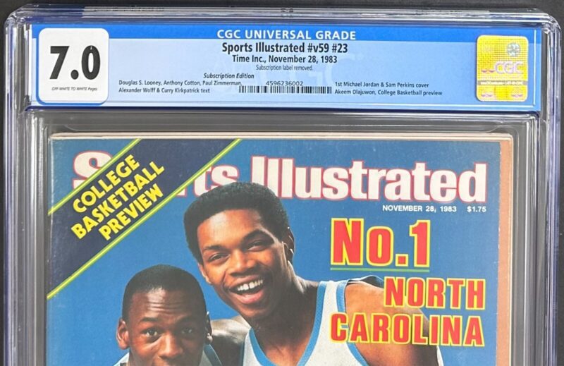1st Michael Jordan Sports Illustrated Magazine Cover Nov. 28, 1983 CGC 7 - Image 2