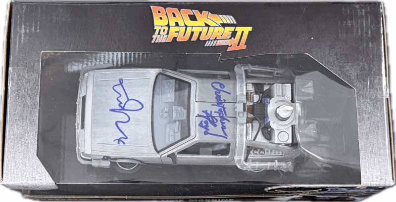 Michael J. Fox & Christopher Lloyd Signed Back To The Future DeLorean JSA - Image 6