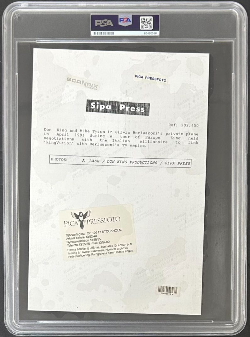 Mike Tyson Signed Original 1991 Type 1 Photograph PSA/DNA w/ Don King Sipa Press - Image 4