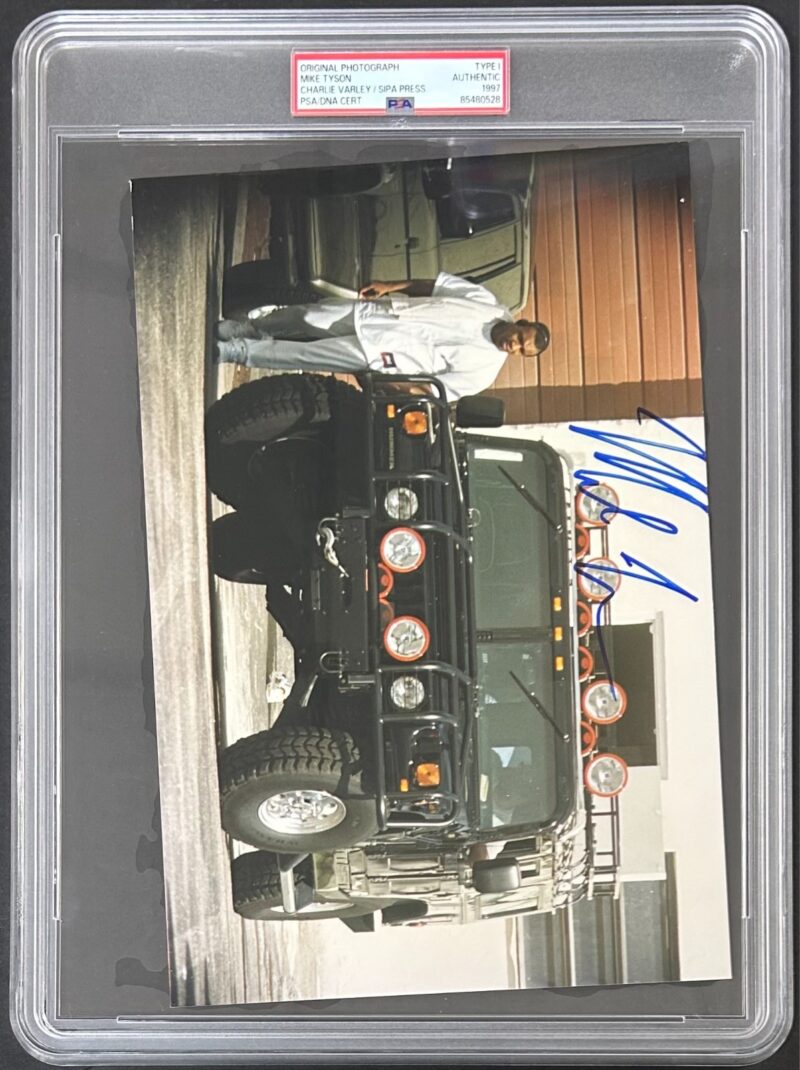 Mike Tyson Signed Original 1997 Type 1 Photograph PSA/DNA Hummer - Image 2