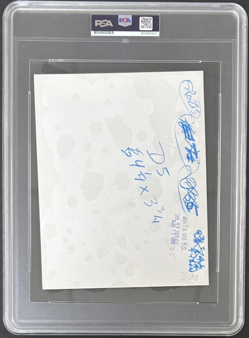 Mike Tyson Signed 1988 Type 3 Photograph PSA/DNA with Belts After Spinks Fight - Image 4