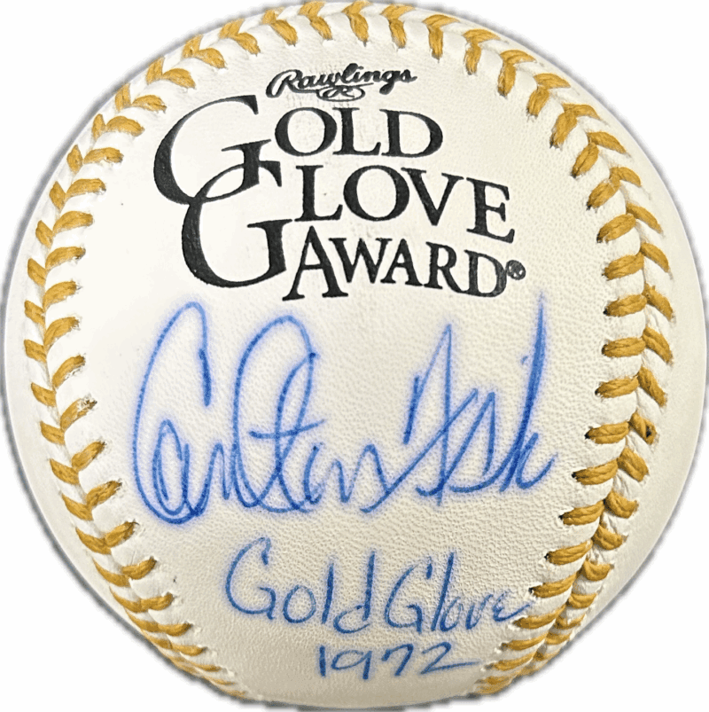 Carlton Fisk Signed Autographed Gold Glove OMLB Baseball JSA Authenticated