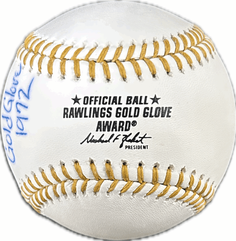 Carlton Fisk Signed Autographed Gold Glove OMLB Baseball JSA Authenticated - Image 3