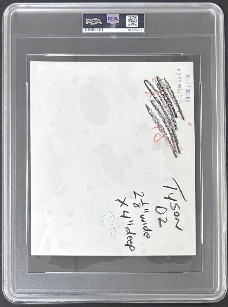 Mike Tyson Signed 1988 Type 3 Photograph PSA/DNA Weigh In Michael Spinks Fight - Image 4