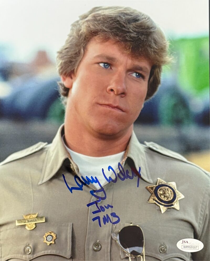 Larry Wilcox Autographed Signed 8x10 Photo JSA Authentication #1 Chips
