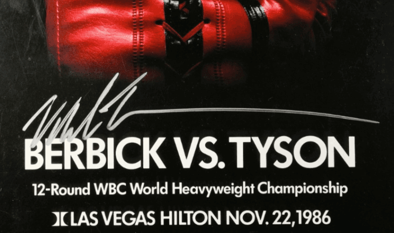 Mike Tyson vs Berbick Signed Program CGC 6.5 JSA Tyson Becomes Youngest Champion - Image 2