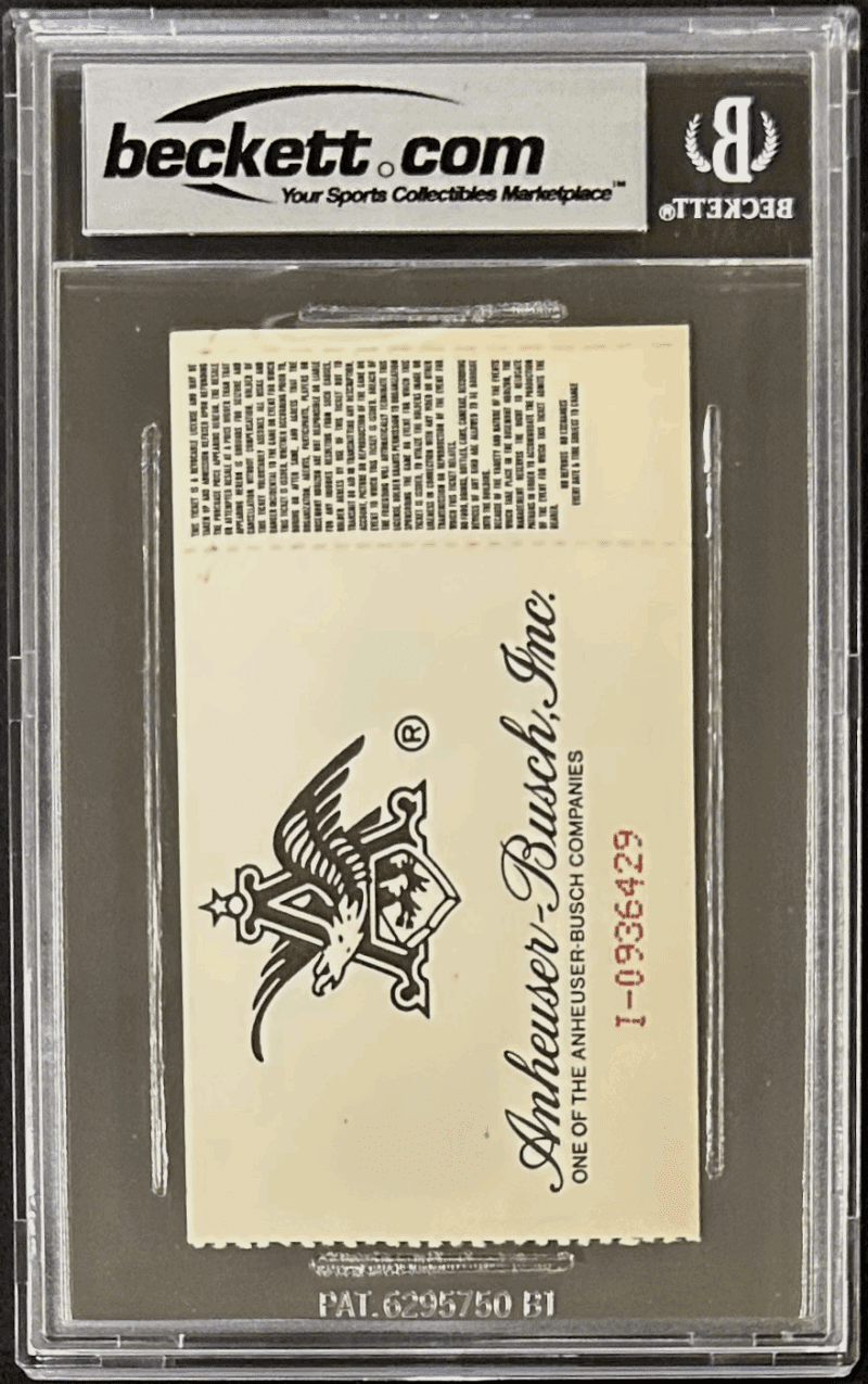 Ric Flair Signed WWF Apr. 26, 1992 Ticket Stub Beckett 7 NM Auto 10 18057335 - Image 3