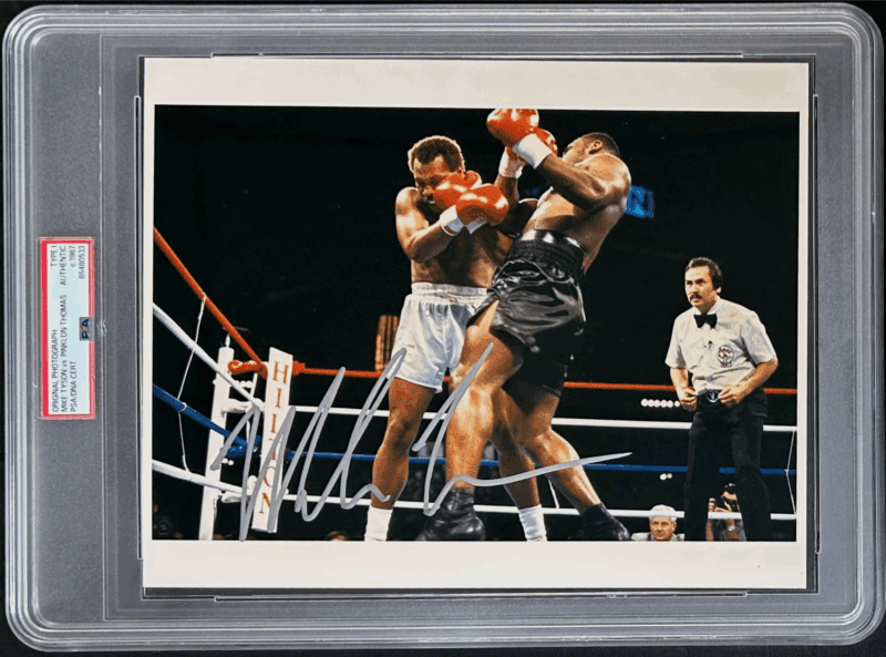 Mike Tyson Signed Original 1987 Type 1 Photograph PSA/DNA Tyson vs Thomas