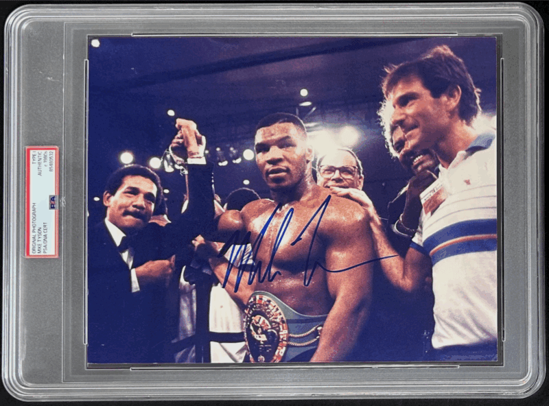 Mike Tyson Signed Original 1980 Type 1 Photograph PSA/DNA Tyson WBC Champion
