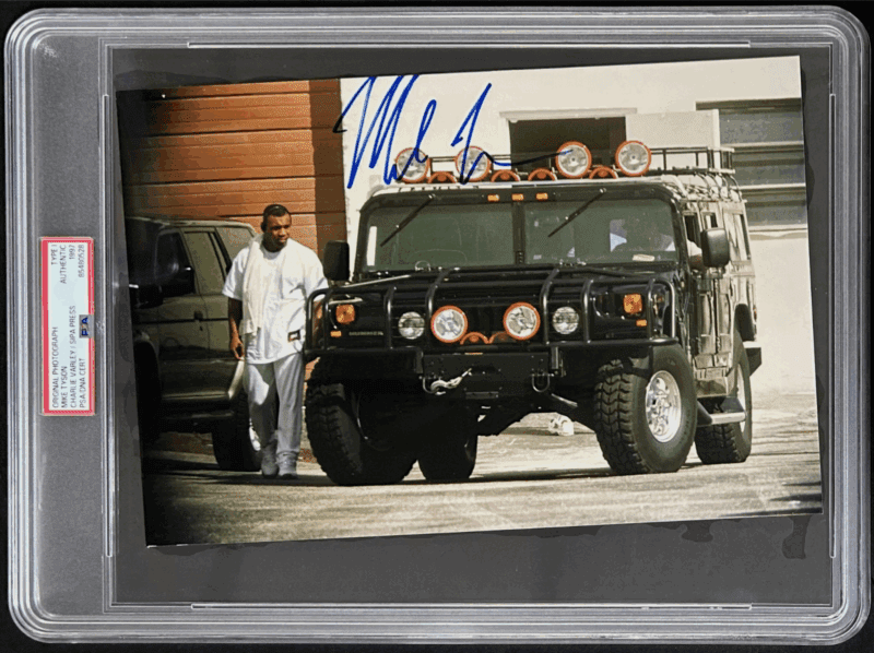 Mike Tyson Signed Original 1997 Type 1 Photograph PSA/DNA Hummer