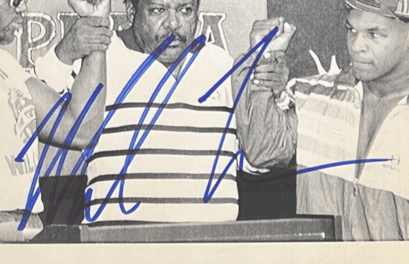 Mike Tyson Signed 1989 Type 3 Photograph PSA/DNA with Don King & Carl Williams - Image 3