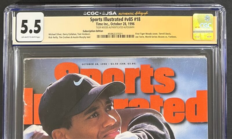 Tiger Woods Signed Sports Illustrated Magazine 1st Cover 10/28/1996 CGC 5.5 JSA - Image 3