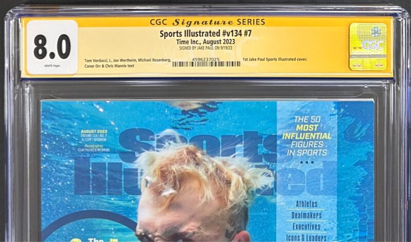 Jake Paul Signed Sports Illustrated Magazine 1st Cover August 2023 CGC 8.0 JSA - Image 3