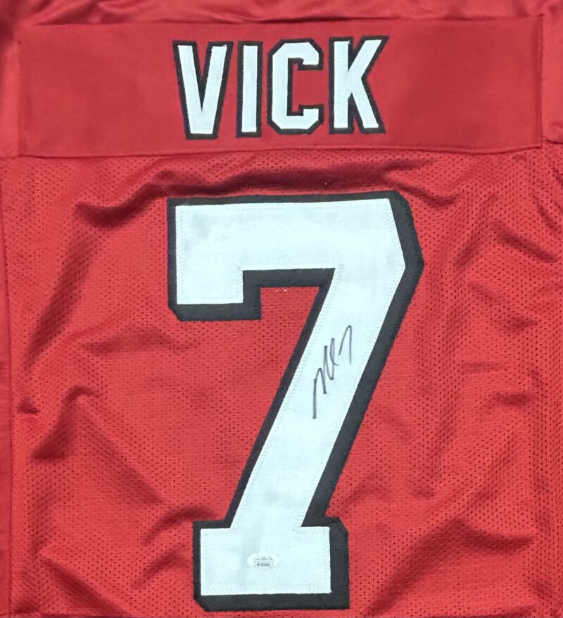 Michael Vick Signed Autographed Red/White Jersey JSA Authenticated - Image 2