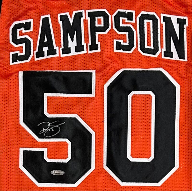 Ralph Sampson Signed Autographed Custom Orange Jersey TriStar Authentication - Image 2