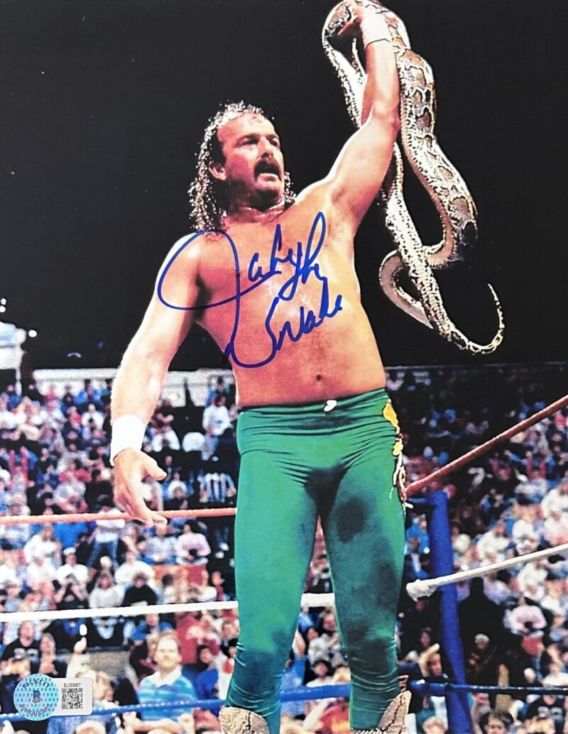Jake The Snake Roberts WWE WCW Signed Autographed 8x10 Photo Beckett Authentic