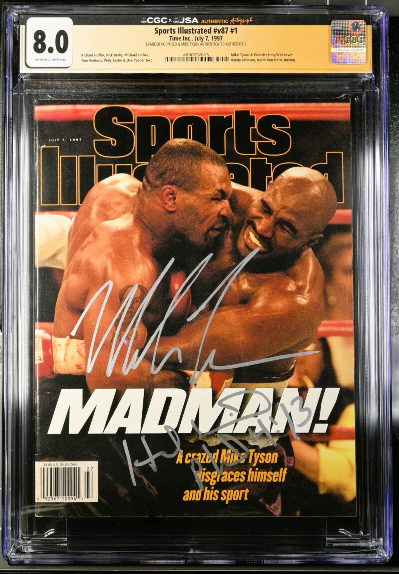 Mike Tyson & Evander Holyfield Sports Illustrated Magazine 7/7/1997 CGC 8.0 JSA