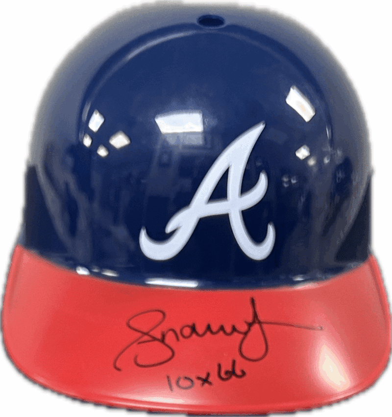 Andruw Jones Signed Atlanta Braves Souvenir Batting Helmet  JSA 10x GG
