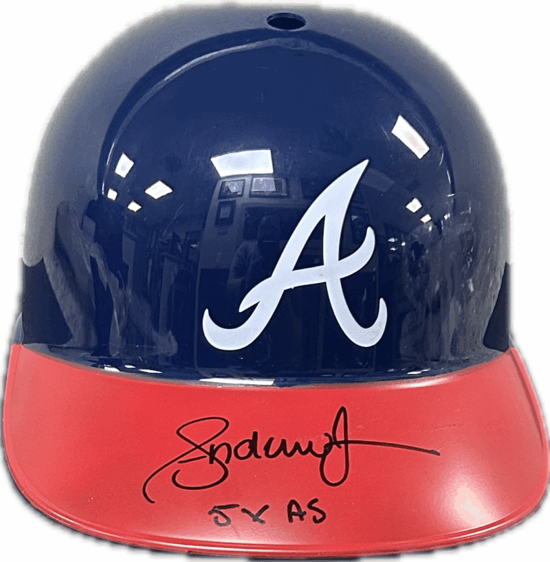 Andruw Jones Signed Atlanta Braves Souvenir Batting Helmet  JSA 5x AS