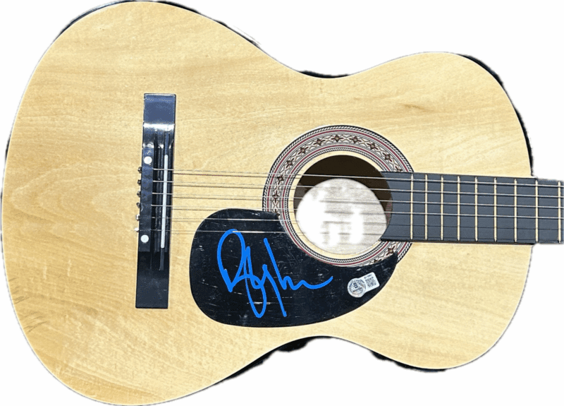 Ray Wylie Hubbard Signed Natural Acoustic 38 inch Guitar Beckett BT70862 - Image 2